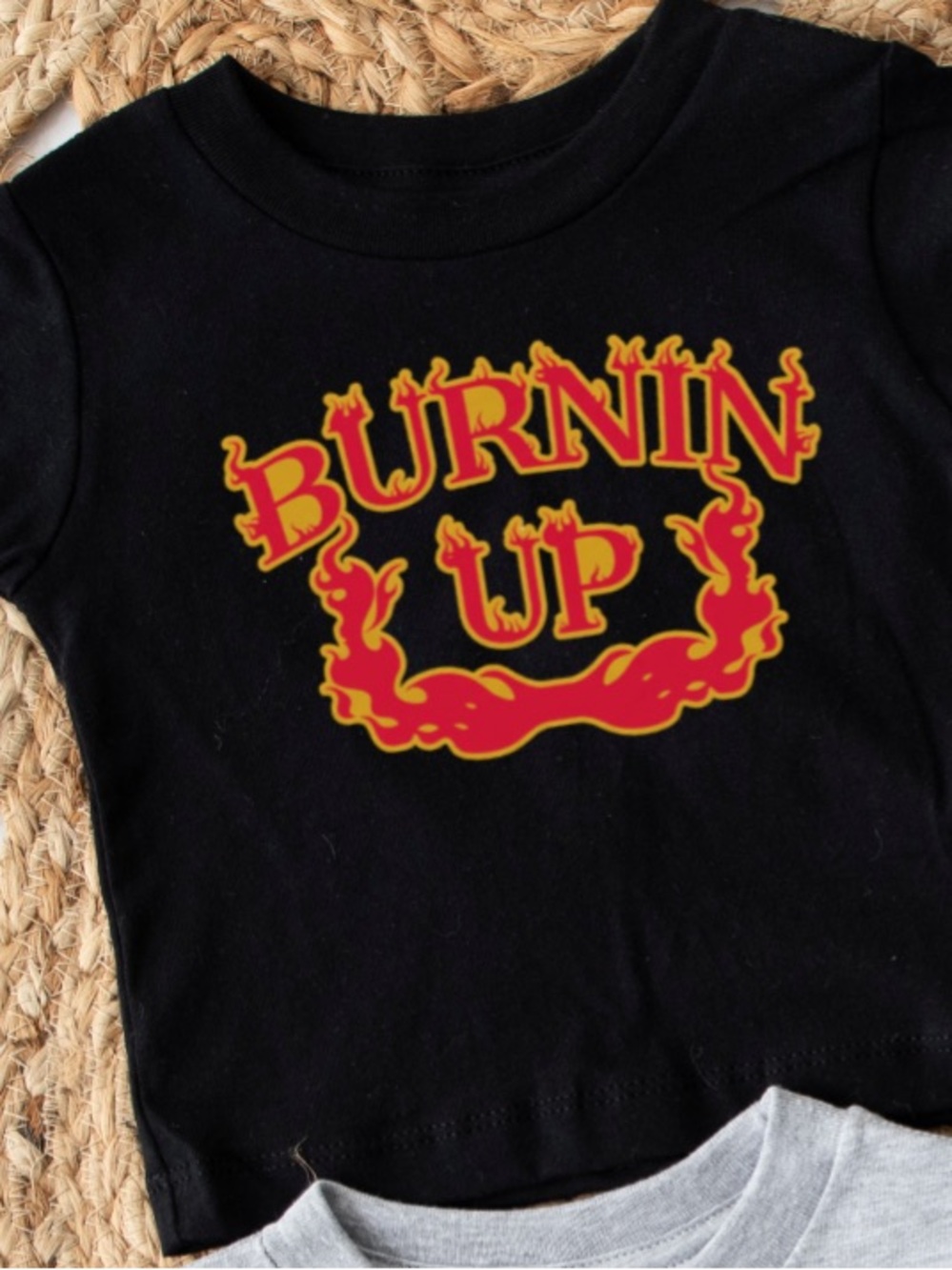 Burnin Up Baby Tee Gildan Youth Womens Concert Outfit